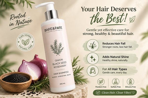 Bare&rare Onion Black Seed Rosemary Hair Shampoo – 200 m