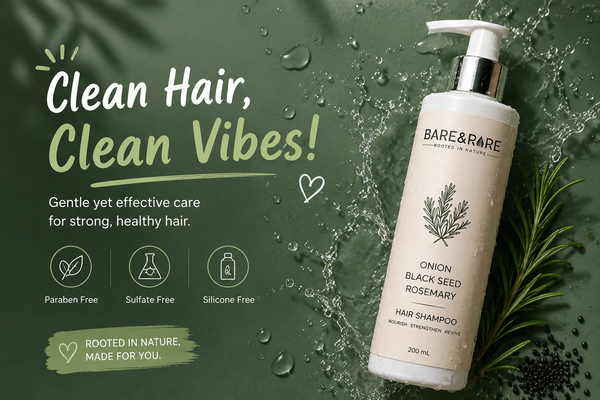 Bare&rare Onion Black Seed Rosemary Hair Shampoo – 200 m